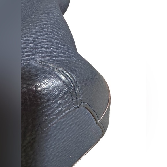 COACH Legacy Drawstring Handbag in Soft Pebbled Leather Midnight/Brass # 25306 - Picture 6 of 16